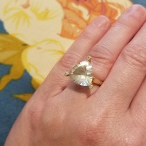 Genuine 14K STS Green Quartz Ring